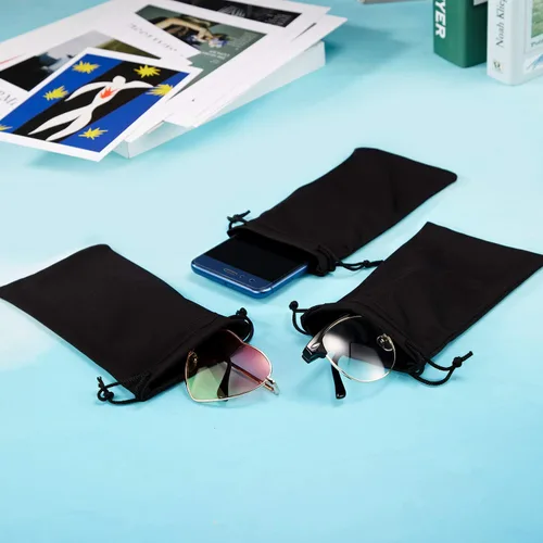 Vista 7 de Frienda Paquete de 100 fundas suaves de microfibra para lentes de sol con 2 paños para teléfono celular, relojes, joyas