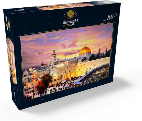 Vista 2 de MyPuzzle Skyline of the Old City At The Western Wall y el Temple Mount in Jerusalem Israel - Rompecabezas prémium de 100 piezas para adultos