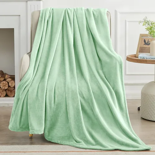 Vista 20 de KMUSET Manta de Tiro Súper Suave Premium de Franela de Forro Polar Sedosa Tamaño de Tiro Beige Microfibra Manta Ligera para Uso en Todas