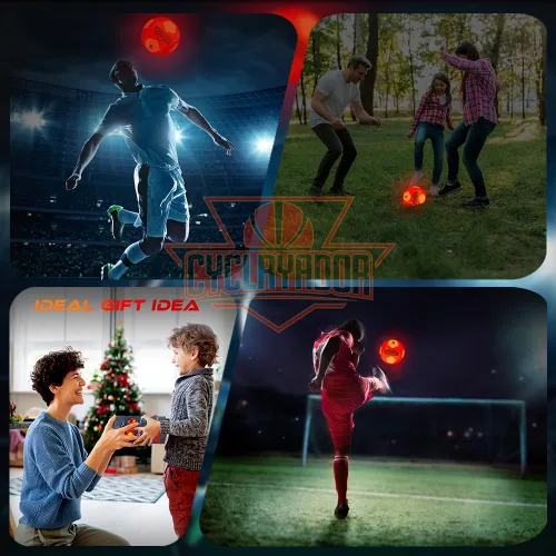 Vista 7 de Balón de fútbol recargable que brilla en la oscuridad, tamaño 5, balón de fútbol que se ilumina, ideal para regalos de fútbol con bomba y cable