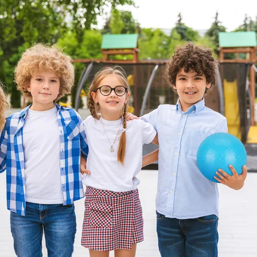 Vista 7 de Jerify 10 bolas inflables de PVC para juegos infantiles, para niños y adultos en juegos, gimnasio, ejercicios de yoga, suministros de fiesta escolar