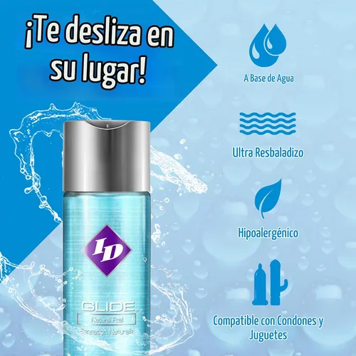 Vista 4 de Lubricante Glide de I-D Lubricants, lubricante personal a base de agua, botella de 8.5 onzas, GLD-01, onza, 1, 1