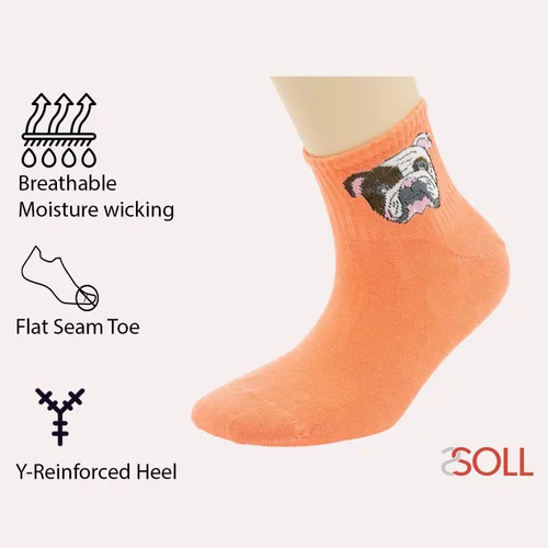 Vista 2 de Calcetines de rayón de bambú para mujer Transpirables que absorben la humedad, suaves, 4/6 pares, talla 5-9