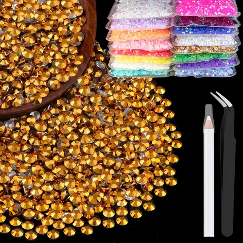 Vista 41 de 5000 piezas de 2mm de strass de resina a granel, strass de gel negros con parte posterior plana y redonda para embellecer sin termoadhesión, gemas