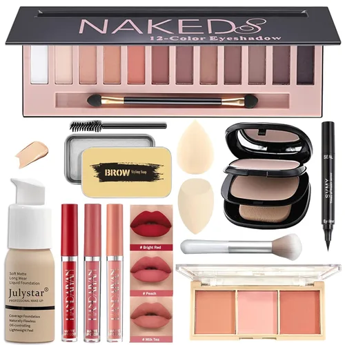 Vista 8 de Kit de maquillaje para mujeres y adolescentes, juego de belleza 10-rosado