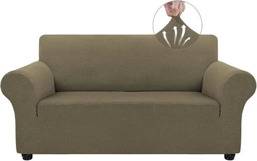 Vista 34 de Asnomy Fundas de sofá para sofá de 2 cojines, fundas elásticas para sofá biplaza, protector de mascotas, fundas de muebles para perros y gatos, tela