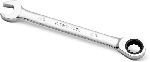 Vista 13 de Jetech Llave combinada de trinquete de 1 pulgada, SAE, engranaje de 72 dientes, grado industrial, extremo de caja de 12 puntos, acero Cr-V forjado