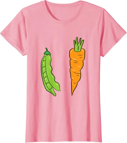 Vista 9 de Camiseta de disfraz de zanahoria con guisantes y zanahorias, Blanco, S