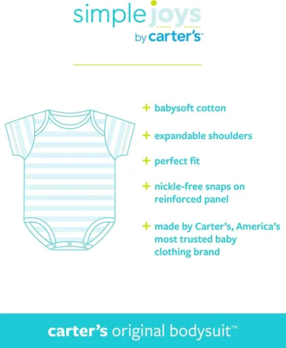 Vista 4 de Simple Joys by Carter's Baby 5-Pack Long-Sleeve Bodysuit