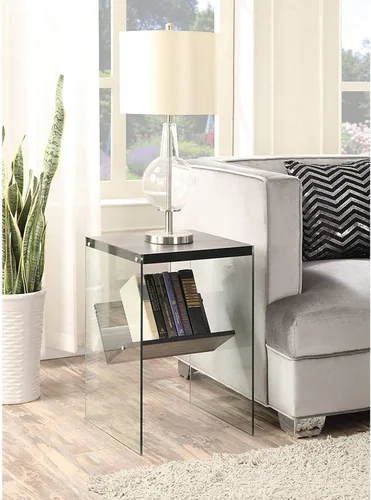 Vista 5 de Mesa auxiliar Soho, de Convenience Concepts, Madera, Gris(Weathered Gray)