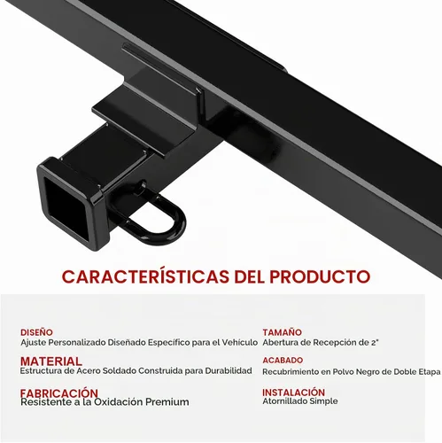 Vista 4 de Receptor de enganche de remolque de 2 pulgadas para Ford Escape 2013-2019