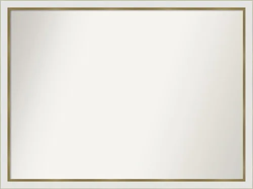 Vista 458 de Amanti Art Espejo personalizado, espejo de baño estrecho Alexandria White Wash, espejo de pared o espejo de tocador de baño sobre el fregadero