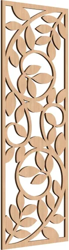 Vista 34 de 9 3/8"W x 24 3/8"H x 1/4"T Utica Decorativo Fretwork Madera Paneles de Pared, Abedul