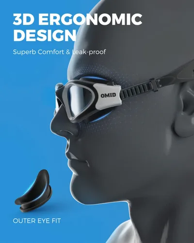 Vista 5 de OMID - gafas de natación, cómodas gafas de natación polarizadas para adultos