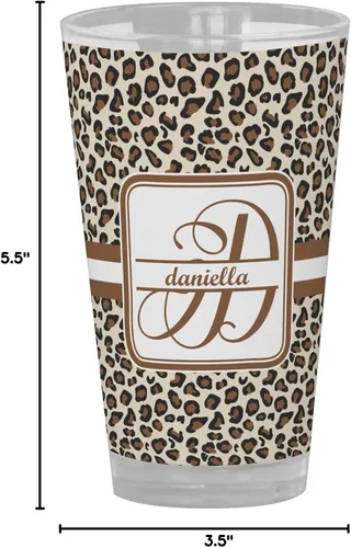 Vista 4 de Vaso de pinta personalizado con estampado de leopardo, a todo