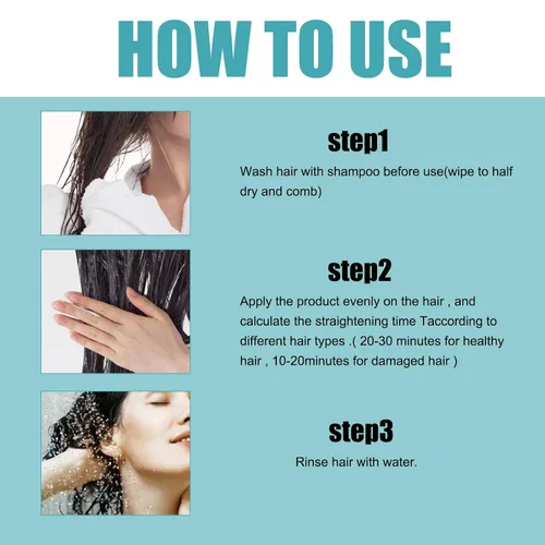 Vista 8 de Maigoole - Crema para alisar el cabello, crema alisadora de proteínas de seda y brillo para cabello rizado (2 unidades)