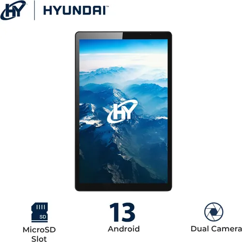 Vista 4 de HYUNDAI Hytab Plus - Tablet Android de 10 pulgadas, pantalla HD, 3 GB de RAM y 32 GB de almacenamiento de cuatro núcleos, Android 11, WiFi AX