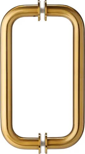 Vista 10 de Kolet Manija de puerta de ducha, 6 pulgadas de centro a centro, tubo Oro cepillado