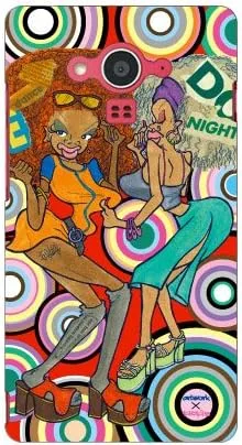 Vista 27 de MSOJ1C-ABWH-151-M827 Cute Dancers, Circle and Yellow Back Design by Artwork/for Xperia J1 Compact D5788/MVNO Smartphone (SIM Free Device)