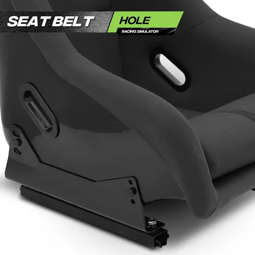Vista 7 de Magshion Asiento de carreras con deslizador para cabina de simulador de rueda de carreras, asiento universal de conducción simulador de carreras
