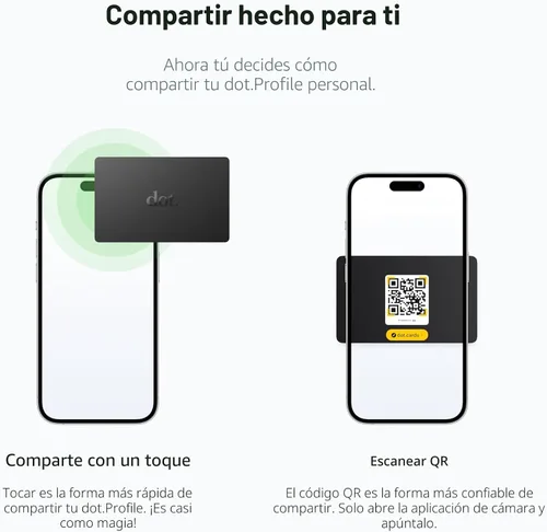 Vista 5 de dot. Tarjeta - Tarjeta de Visita Digital - Compatible con toque para iPhone y Android (Negro)