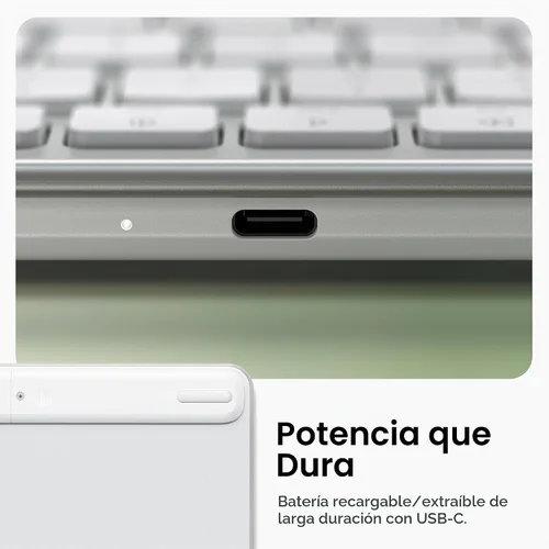 Vista 6 de Satechi Slim EX1 Teclado Inalámbrico, Teclado Compacto para Mac, Windows, Android, Conectividad Multi-Dispositivo 4-en-1 (3X Bluetooth + 2.4GHz)