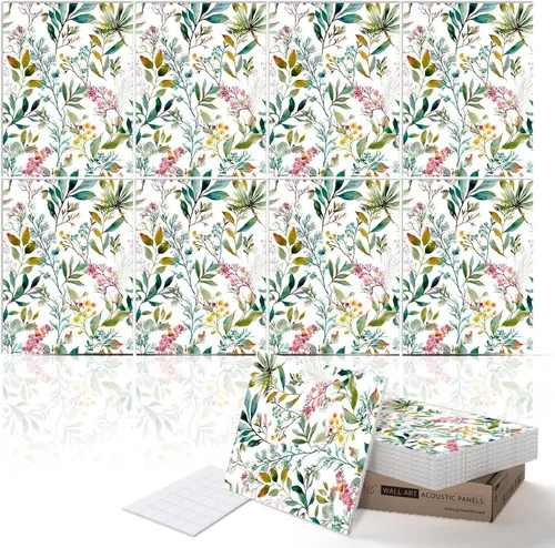 Vista 27 de PINWELIFE® Paneles acústicos de arte de pared, paneles absorbentes a prueba de sonido, para el hogar y la oficina, amortiguación decorativa