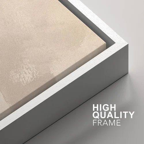 Vista 57 de SIGNFORD - Set de obras de arte en lienzo enmarcado para pared, ilustraciones abstractas de neblina del desierto en tonos neutros beige y marrón