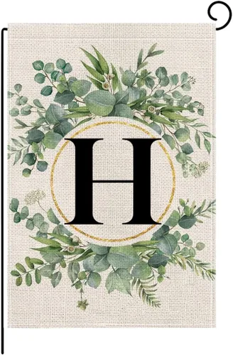 Vista 13 de wyooxoo Bandera de jardín floral con monograma de letra A, de 12 x 18 pulgadas, doble cara para exteriores, familia, apellido, bandera inicial