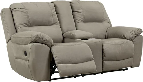 Vista 4 de Signature Design by Ashley Next-Gen Gaucho Classic - Sofá biplaza reclinable con consola, color beige