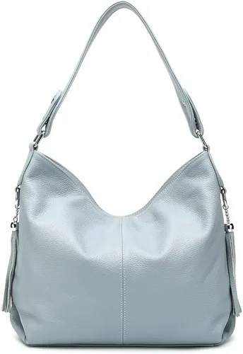 Vista 31 de Moda suave cuero genuino borla mujer bolso señoras hombro mensajero hobo bolso