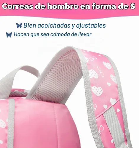 Vista 5 de BLUEFAIRY - Mochilas para niños y niñas, escuela primaria, jardín de niños Bubblegum Pink (rosado)