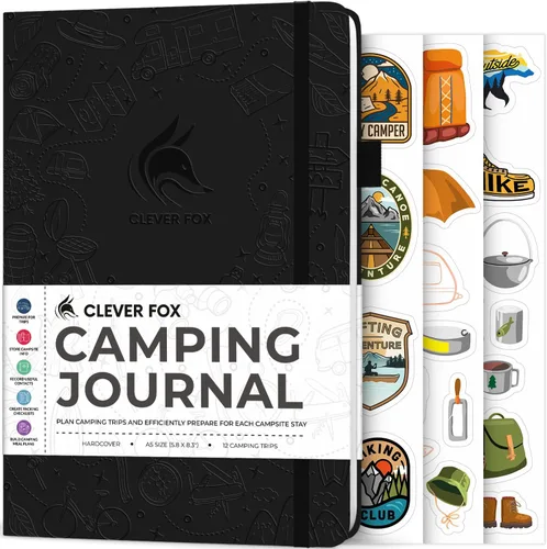 Vista 11 de Clever Fox CF Camping Journal (Amber Yellow, Pocket (3.7'' x 5.6''))