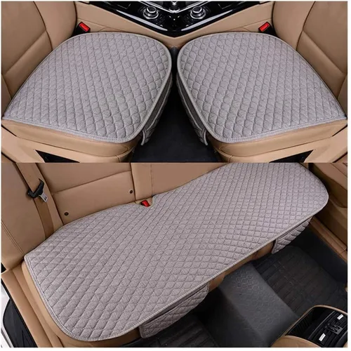 Vista 20 de Funda de cojín para asiento de automóvil con bolsillo pequeño, ajuste universal, tela acolchada, alfombrilla transpirable para conducción, 2