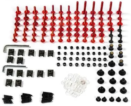 Vista 7 de Kits de pernos de carenado de motocicleta Tornillos para Kawasaki ZZR250 ZZR-400 Z400 Z650 Z800 Z900 aluminio completo sujetadores clips de hardware
