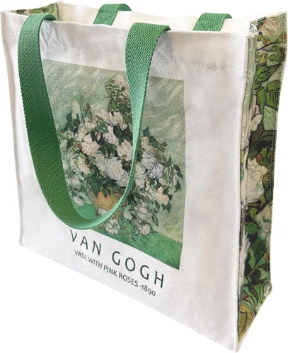 Vista 10 de Bolsa de lona para mujer con cremallera, bolsa de lona duradera y portátil reutilizable, bolsa de mano estética