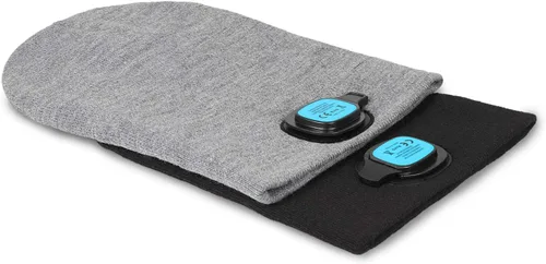 Vista 7 de PRAVETTE - Gorro de punto con luz LED, recargable, con USB, para hombre, mujer