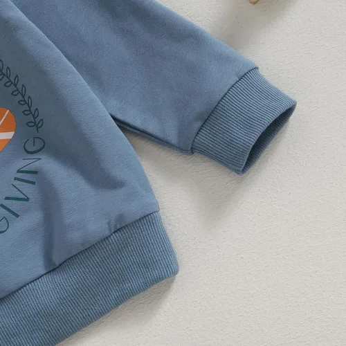 Vista 3 de Conjunto de 2 piezas de sudadera con diseño de árbol de Navidad para niño y niña, ropa de otoño e invierno