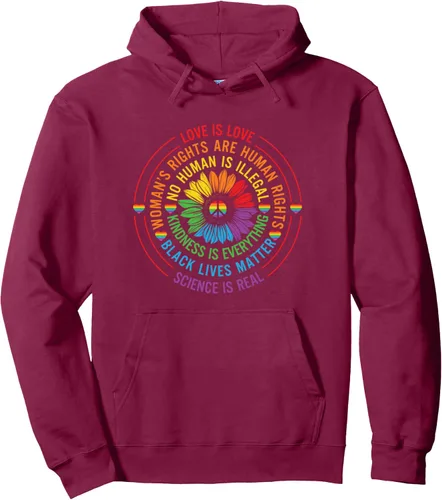 Vista 9 de Love is love - Sudadera con capucha LGBT Pride, Negro, S