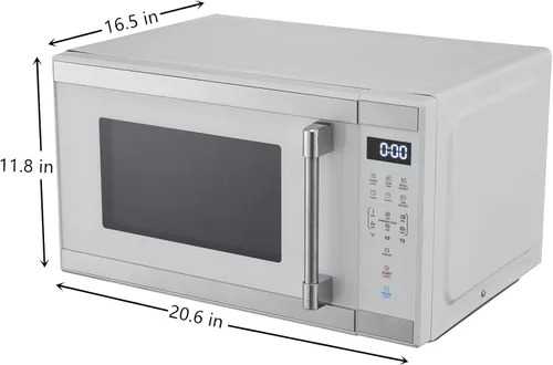 Vista 2 de Horno de microondas de tamaño medio de 1.1 pies cúbicos 1000 W, 1000 W, acero inoxidable blanco