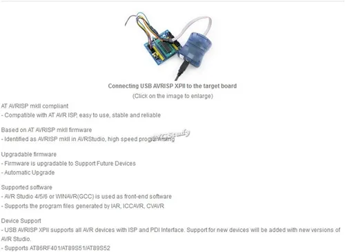 Vista 3 de Compatible Atmel en AVRISP mkII AVR ISP mk2 USB MCU AVR XMEGA programador en sistema Studio 4/5/6 ISP PDI Interfaz @ XYGStudy
