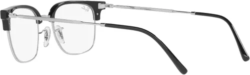 Vista 5 de Ray-Ban Unisex RX7216F Clubmaster Low Bridge Fit Square - Montura para gafas graduadas, color negro sobre lente de demostración, 2.087 in