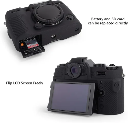 Vista 4 de MUZIRI KINOKOO Funda de silicona compatible con cámara digital Fujifilm X-T50 XT50, goma suave Fuji XT50 X-T50 con superficie esmerilada, agarre