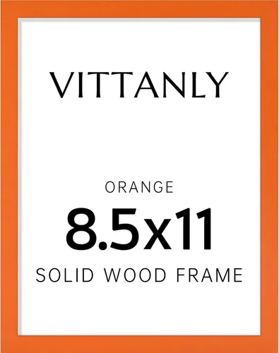 Vista 11 de Vittanly - Marco de fotos de 4 x 6 pulgadas de madera maciza con plexiglás, incluye paspartú de 3,5 x 5, para colgar en la pared o poner sobre una