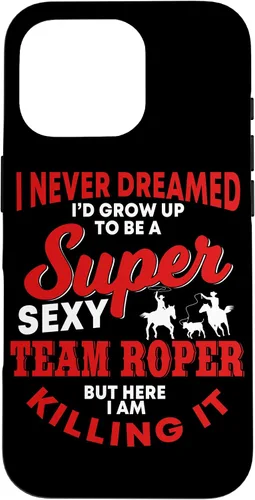 Vista 20 de Funny Team Roper Quote Rodeo Western Horse Roping Case para iPhone 17