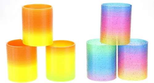 Vista 2 de PowerTRC 12 piezas de juguetes Slinky para niños, bolsas de regalo, arcoíris, Slinky, recuerdos de fiesta, juguete de primavera Slinkies