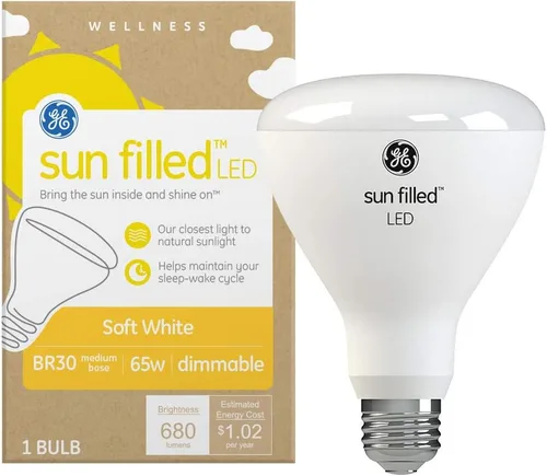 Vista 13 de GE Bombilla LED con relleno de sol, 60 vatios, blanco suave, A21 (paquete de 1)