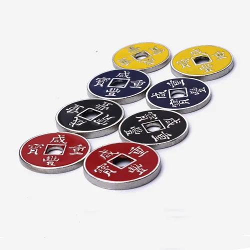 Vista 3 de Enjoyer Moneda mágica-Monedas chinas con conchas expandidas Juegos de magia Trucos de magia 4 monedas monedas antiguas Accesorios de accesorios