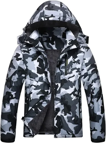 Vista 13 de Chaqueta de esquí impermeable de montaña para hombre, rompevientos de invierno, chaqueta de snowboard con capucha cálida, chaquetas impermeables