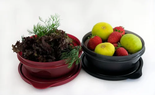 Vista 7 de Tupperware Recipiente hermético a prueba de fugas (juego de 3, 10.1 fl oz) Cereza, Rubí, Negro, 11155467